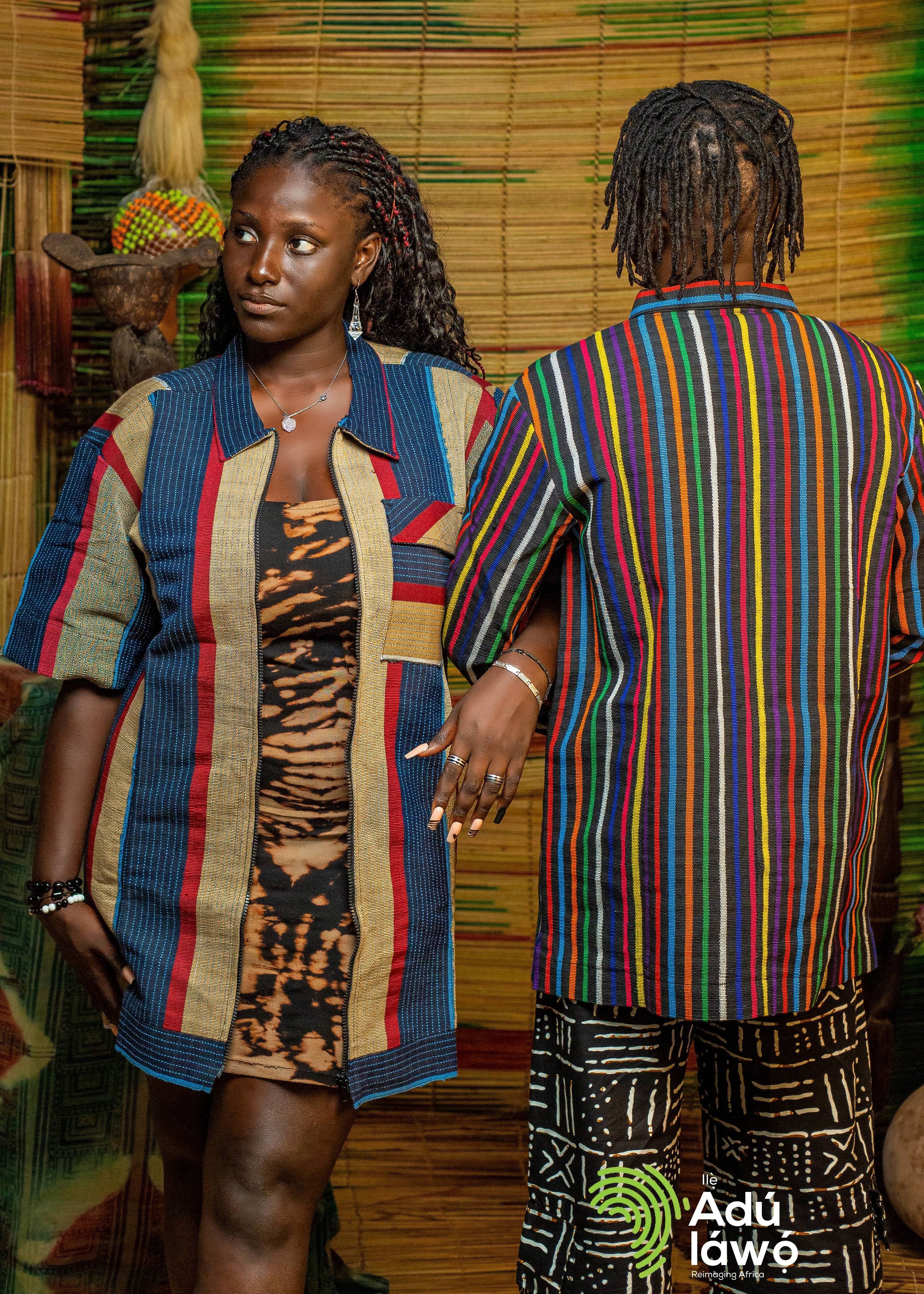 Aso Oke Long Sleeve Shirt | The Adúláwọ̀