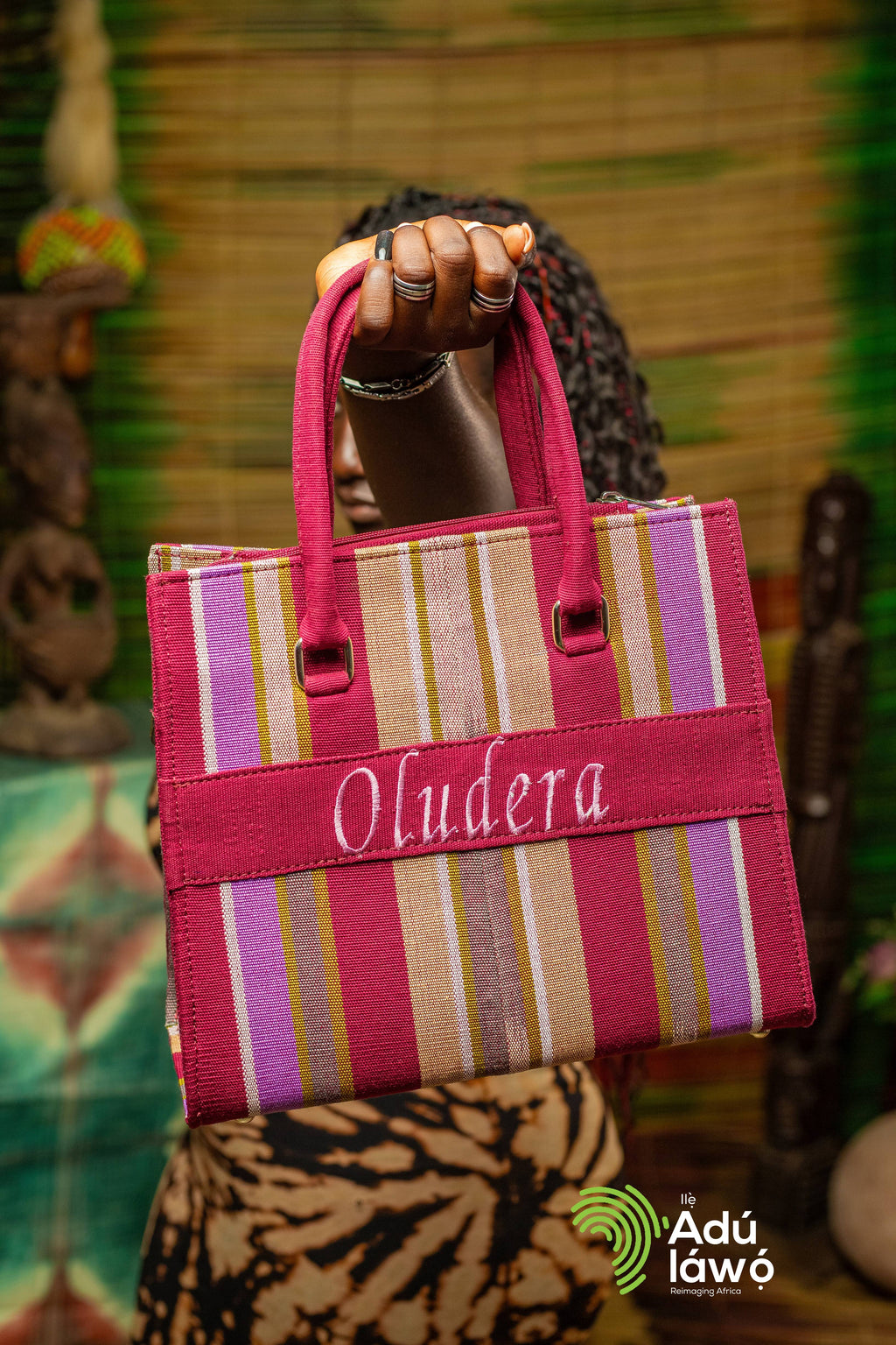 Oludera Aso Oke Handbag – Handmade African Luxury Tote